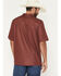 Image #4 - Cinch Men's Southwestern Print Short Sleeve Button-Down Stretch Polo Shirt, Burgundy, hi-res