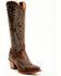Image #1 - Durango Women's Crush Tall Western Boots - Snip Toe, Mahogany, hi-res
