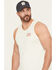Image #3 - Brixton Men's Woodburn Logo Tank, Off White, hi-res