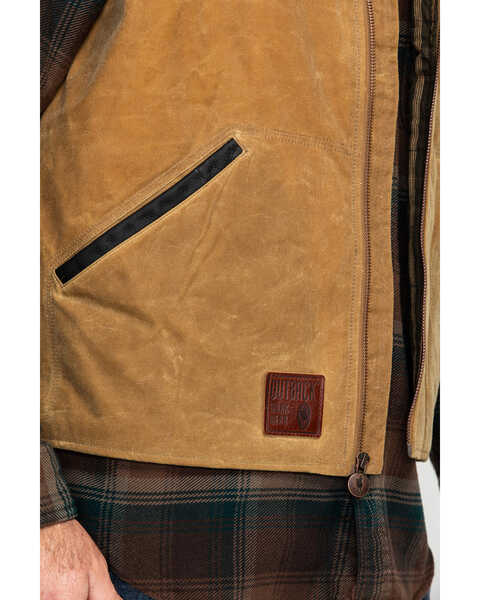 Image #6 - Outback Trading Co. Men's Sawbuck Oilskin Zip-Up Vest, Tan, hi-res