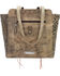 American West Navajo Soul Zip Top Tote, Dark Brown, hi-res