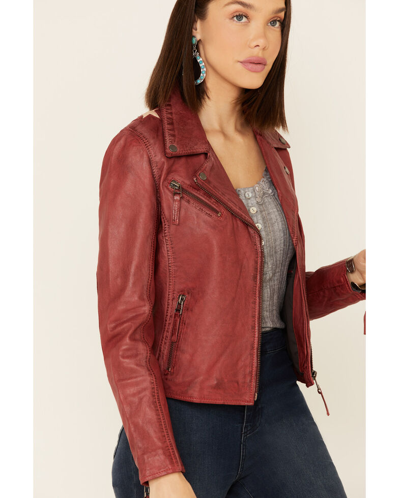 Mauritius Women's Christy Scatter Star Back Leather Jacket | Boot Barn