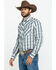 Image #3 - Wrangler Retro Men's Large Ombre Plaid Long Sleeve Western Shirt, , hi-res