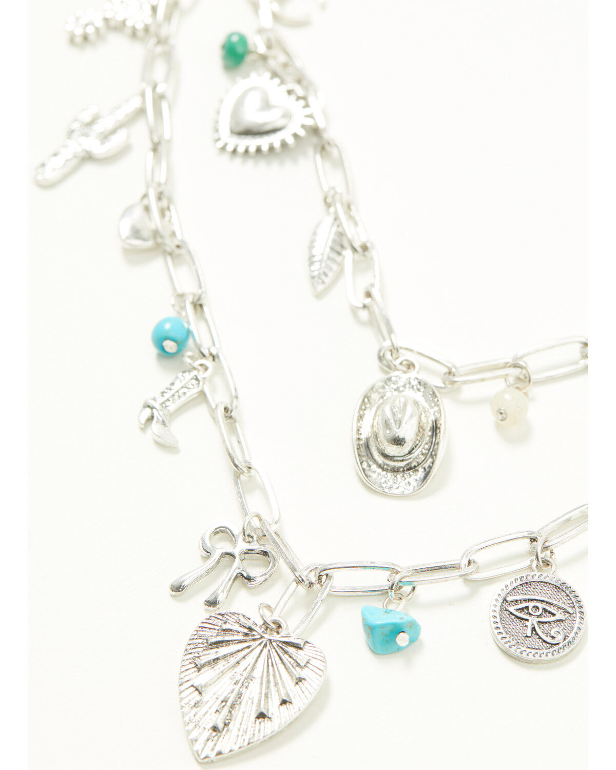 Image #2 - Shyanne Women's Charm Layered Necklace, Silver, hi-res