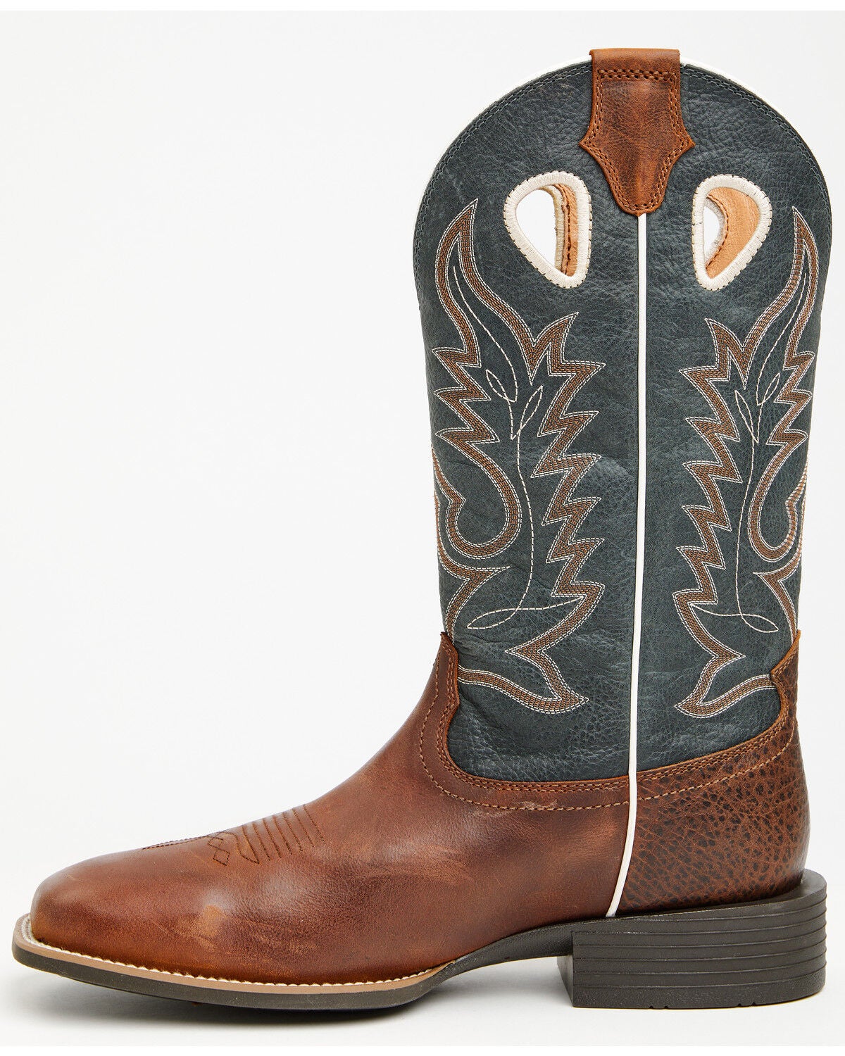 Image #3 - Cody James Men's Montoya Performance Western Boots - Broad Square Toe, Navy, hi-res