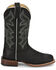 Image #2 - Justin Women's Miss Elle Western Boots - Broad Square Toe, Black, hi-res