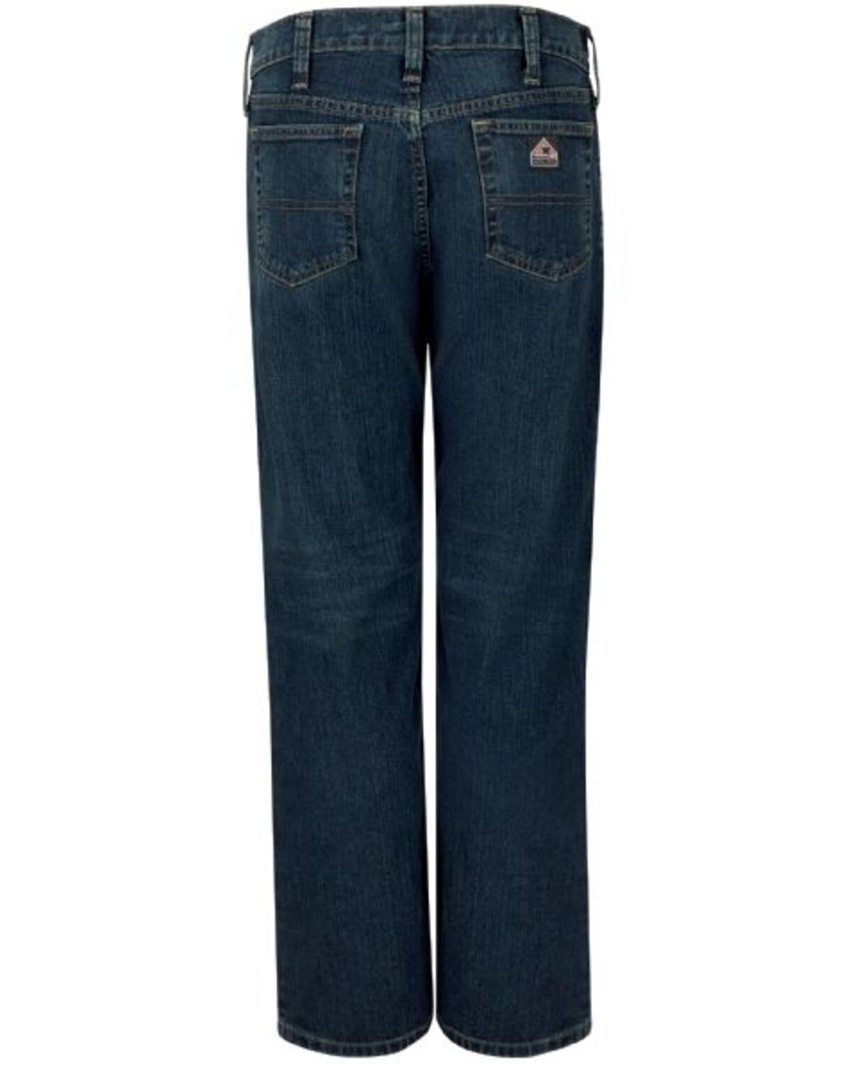 Bulwark Men's FR Stretch Straight Work Jeans, Indigo, hi-res