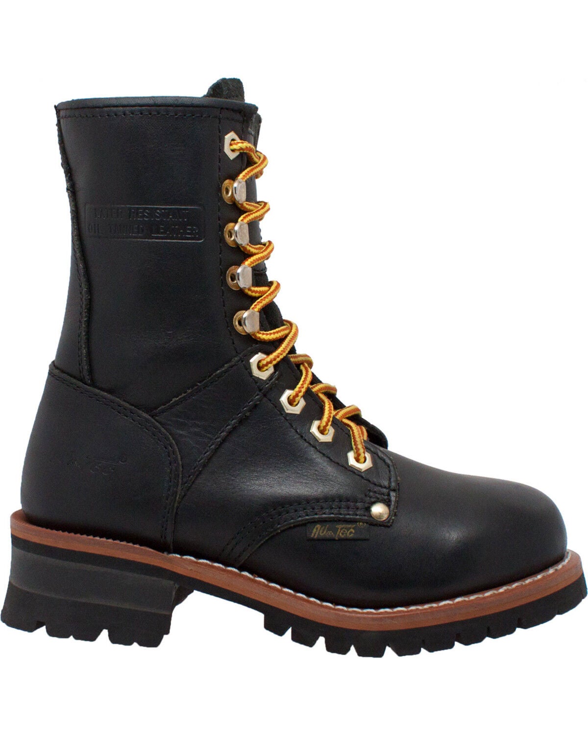 Image #2 - Ad Tec Women's 9" Black Leather Logger Boots - Soft Toe, Black, hi-res