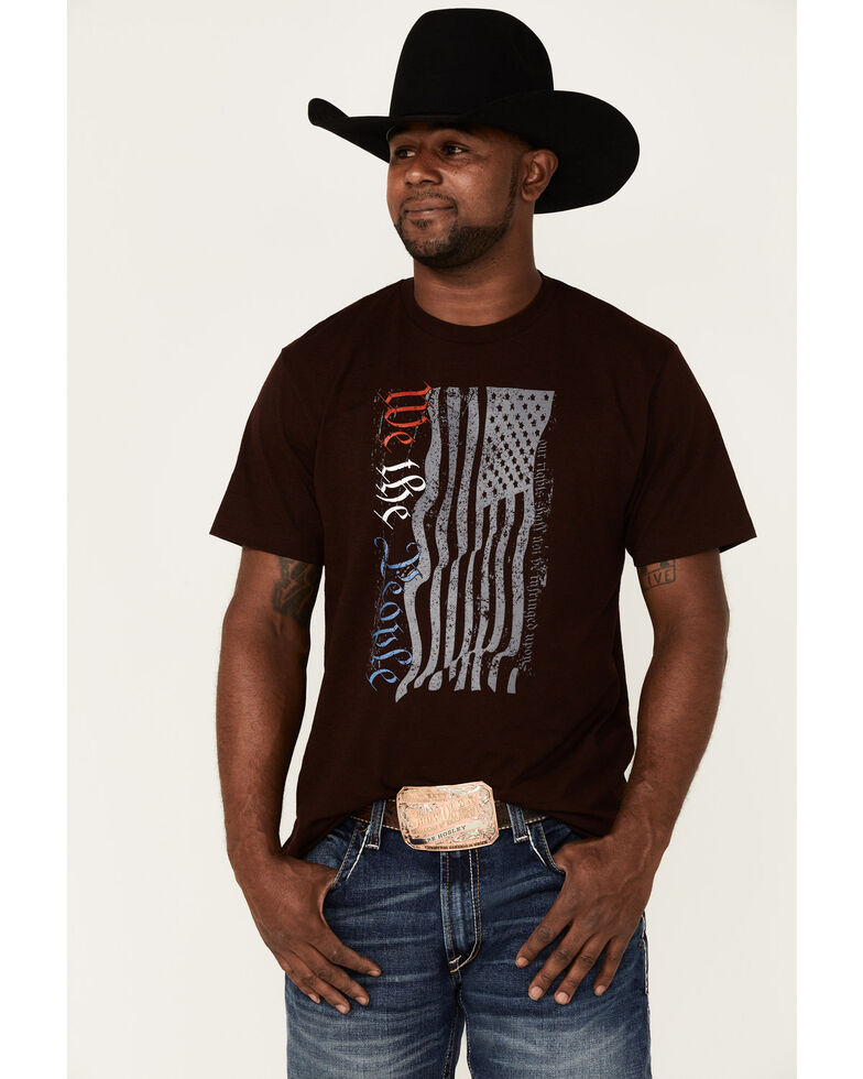 Cody James Men's We The People Flag Graphic Short Sleeve T-Shirt , Black, hi-res