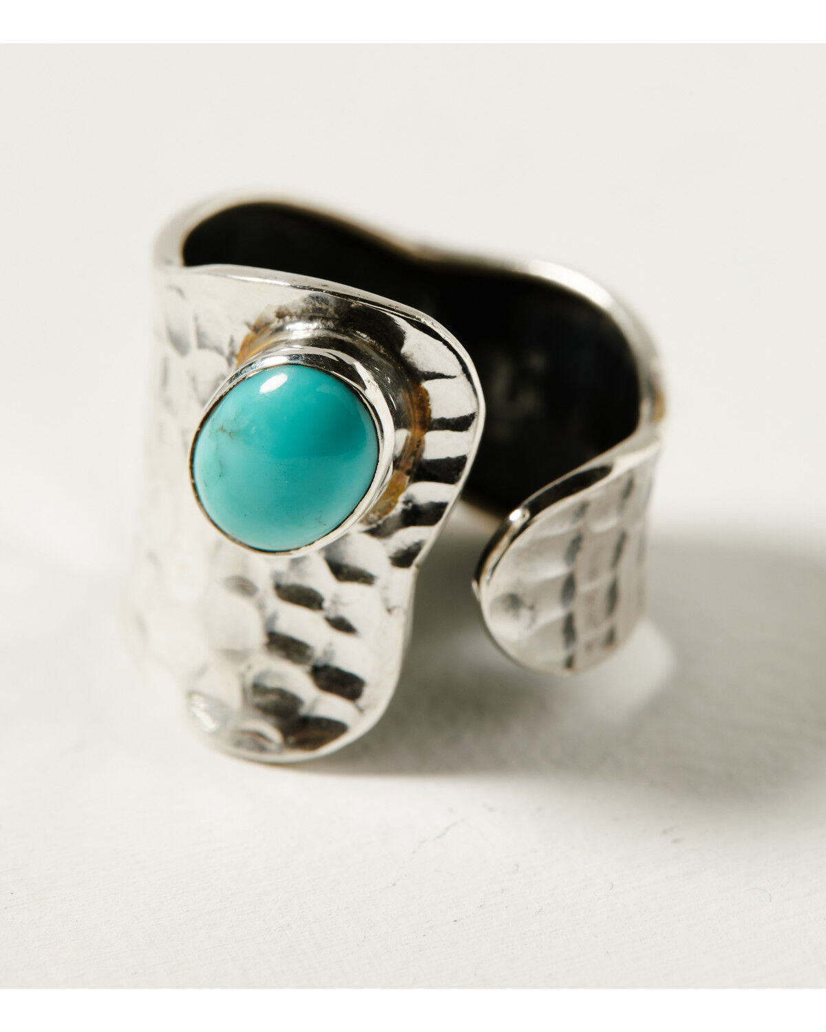 Image #3 - Paige Wallace Women's Hammered Turquoise Ring, Turquoise, hi-res