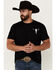Image #2 - Cowboy Hardware Men's Freedom Is Never Free Short Sleeve Graphic T-Shirt, Black, hi-res