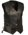 Image #1 - Milwaukee Leather Women's Classic Side Lace Four Snap Vest - 5XL, Black, hi-res