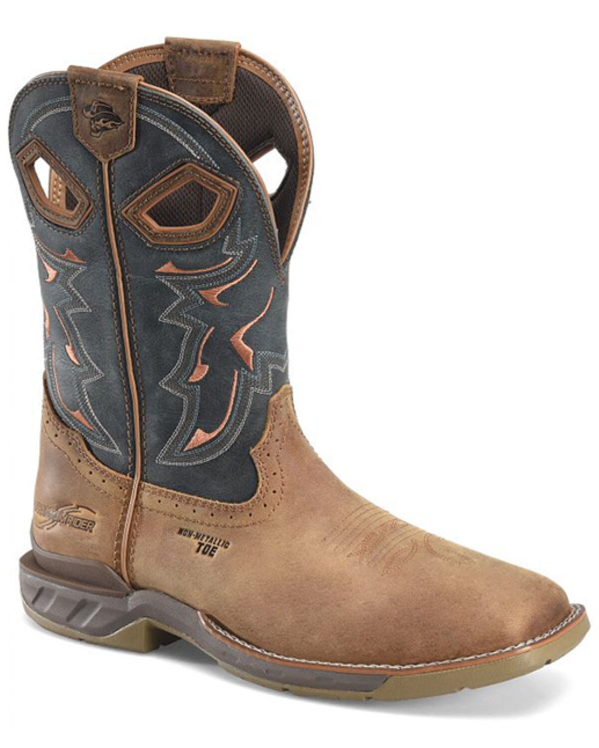Phantom Rider Men's Troy Western Work Boots - Composite Toe, Brown, hi-res