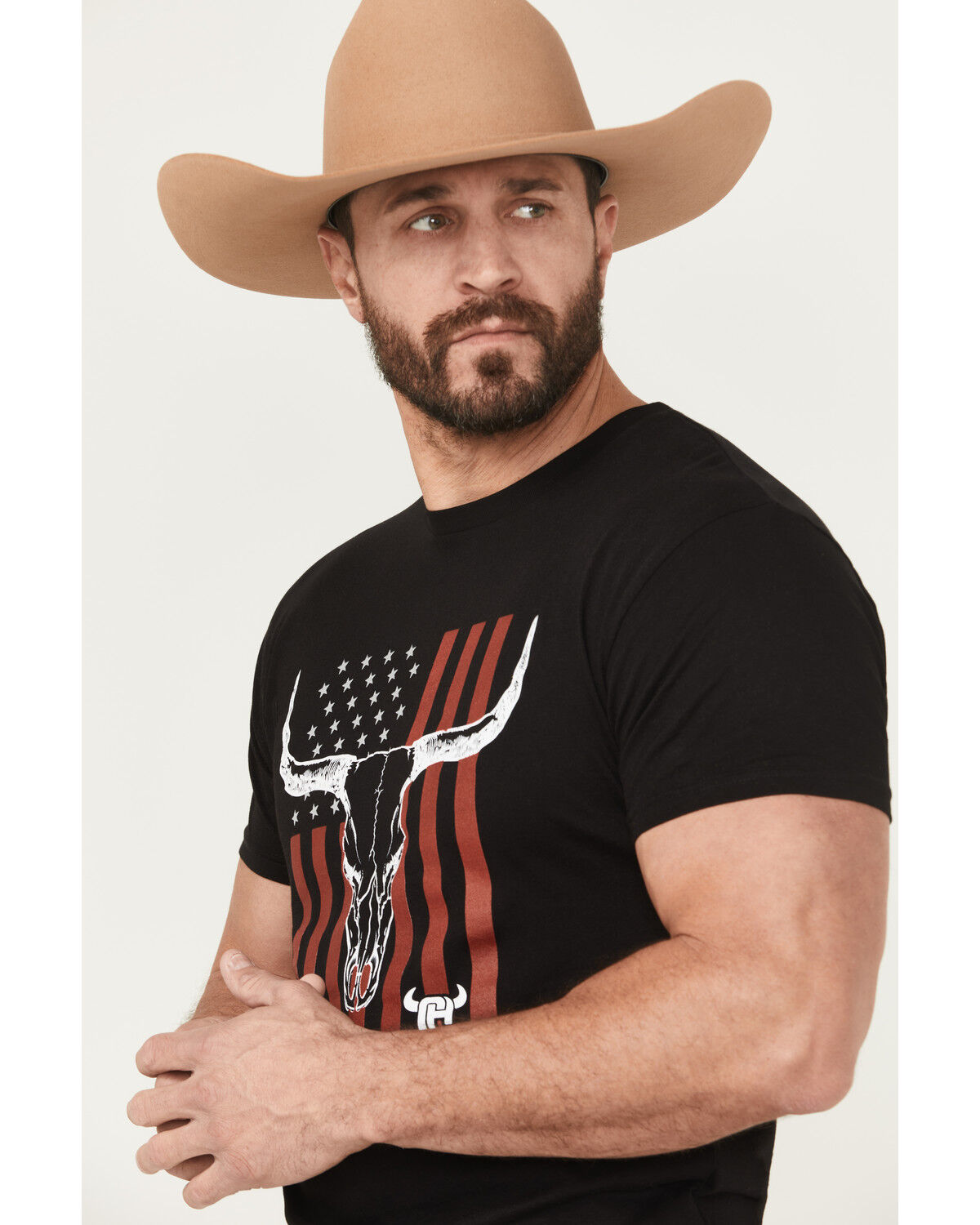 Image #3 - Cowboy Hardware Men's Boot Barn Exclusive Logo Short Sleeve Graphic T-Shirt, Black, hi-res