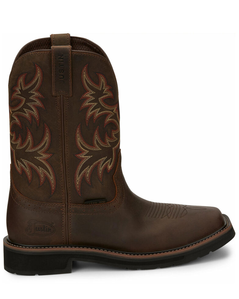 Justin Men's Driller Western Work Boots Steel Toe Boot Barn