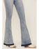 Image #2 - Rock & Roll Denim Women's Light Wash High Rise Flare Jeans, Light Wash, hi-res