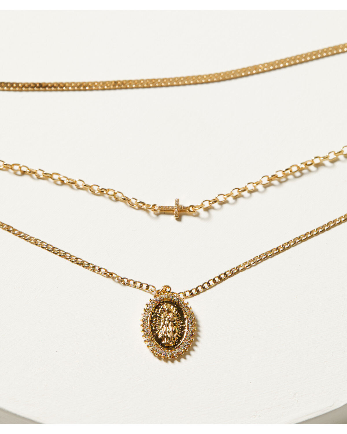 Image #2 - Shyanne Women's Saint Mary Layered Necklace, Gold, hi-res