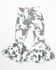 Image #1 - Cowgirl Hardware Toddler Girls' Cow Print Double Ruffle Stretch Denim Jeans, Black/white, hi-res