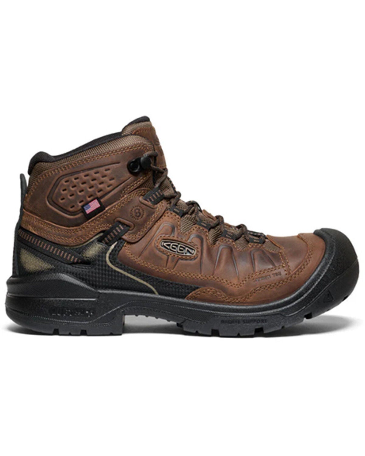 Keen Men's Targhee IV Waterproof Work Boots - Carbon Toe, Brown, hi-res