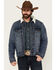 Image #1 - Cody James Men's Sherpa Lined Denim Jacket, Dark Wash, hi-res
