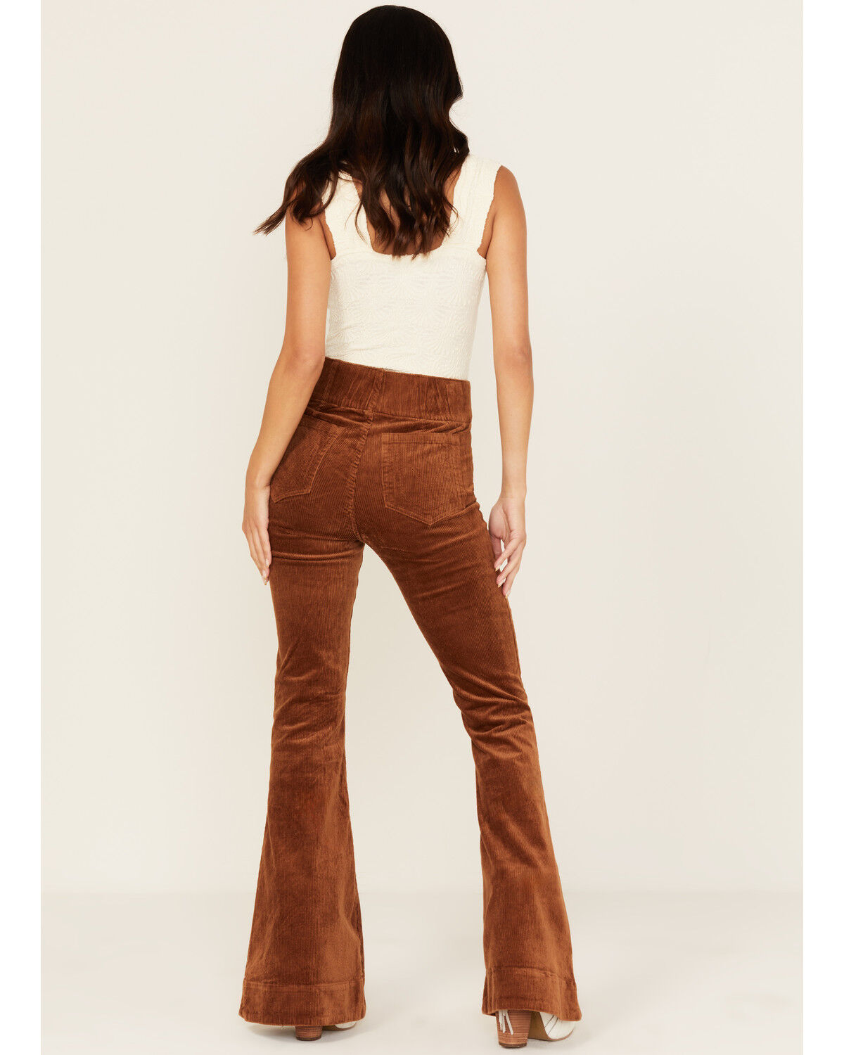 Image #3 - Show Me Your Mumu Women's Cam High Rise Corduroy Bell Bottom Pants, Brown, hi-res
