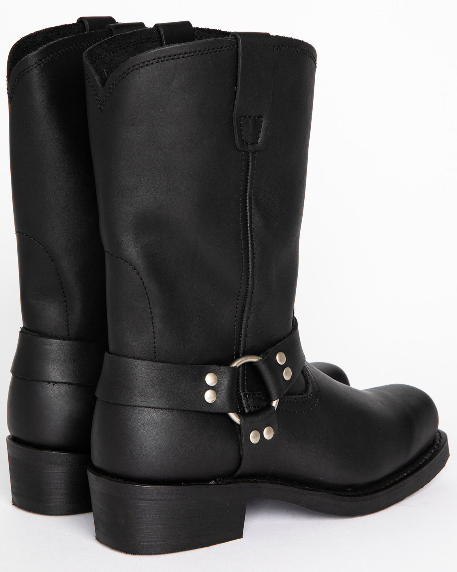 Image #7 - Brothers and Sons Men's Pull-On Motorcycle Boots - Square Toe, Black, hi-res