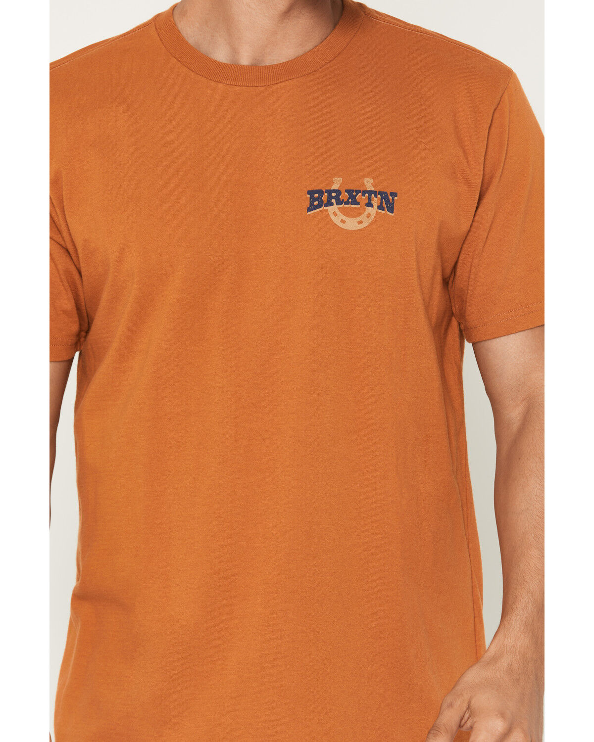 Image #4 - Brixton Men's Roughstock Short Sleeve Graphic T-Shirt, Orange, hi-res