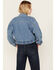 Image #4 - Cleo + Wolf Women's Medium Wash Denim and Blanket Jacket, Medium Wash, hi-res