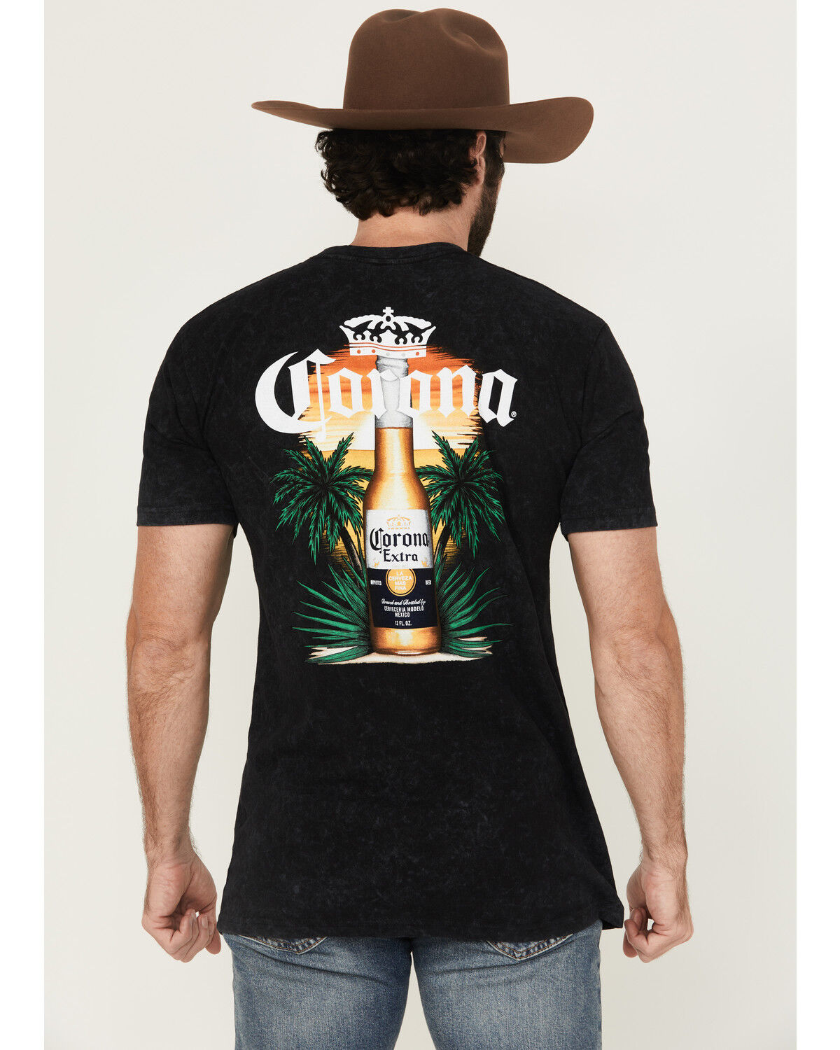 Corona Men's Corona Sunset Palms Short Sleeve Graphic T-Shirt