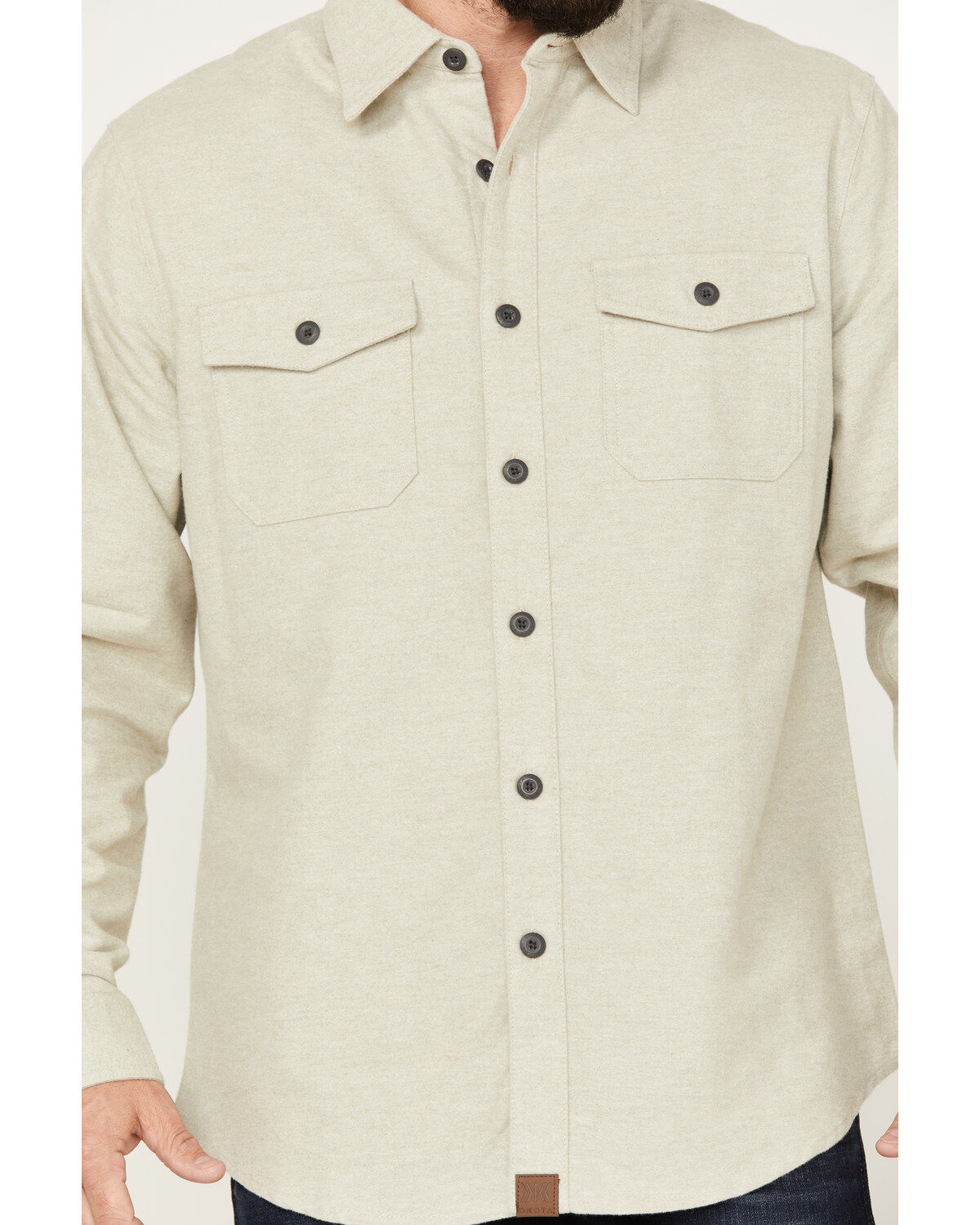 Image #3 - Dakota Grizzly Men's Major Long Sleeve Button-Down Flannel Shirt, Natural, hi-res