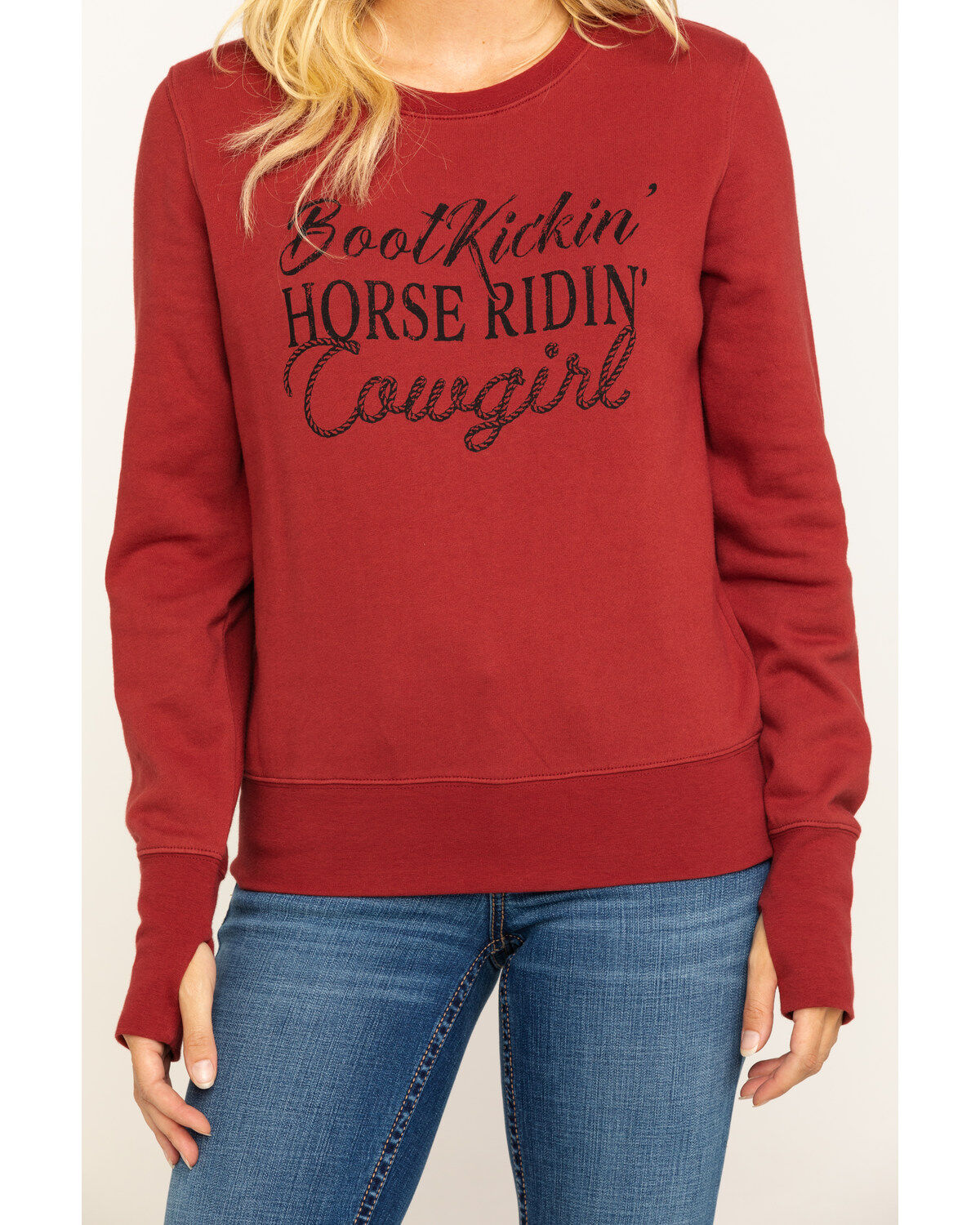 Image #4 - Shyanne Women's Rust Cowgirl Sweatshirt , , hi-res