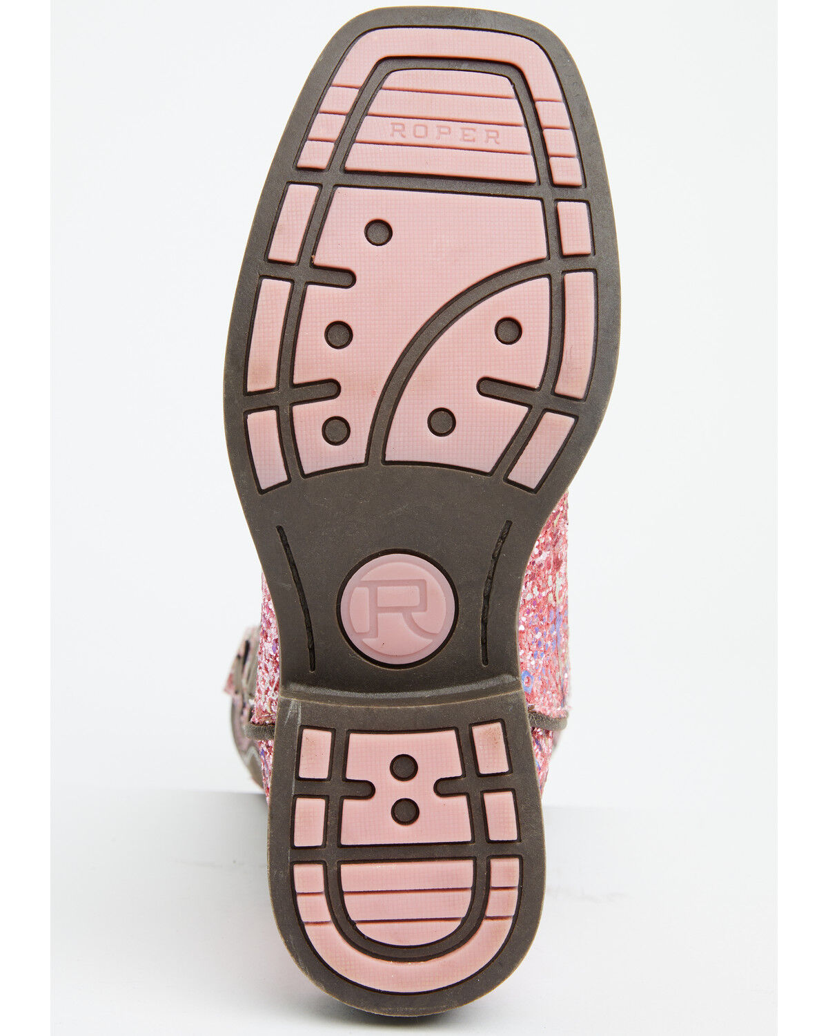 Image #7 - Roper Little Girls' Glitter Southwest Western Boots - Square Toe, Pink, hi-res