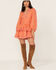 Maia Bergman Women's Mika Lace Tiered Dress, Orange, hi-res