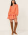 Image #2 - Maia Bergman Women's Mika Lace Tiered Dress, Orange, hi-res