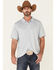 Image #1 - Cody James Core Men's Bogey Stripe Short Sleeve Polo Shirt , Light Blue, hi-res