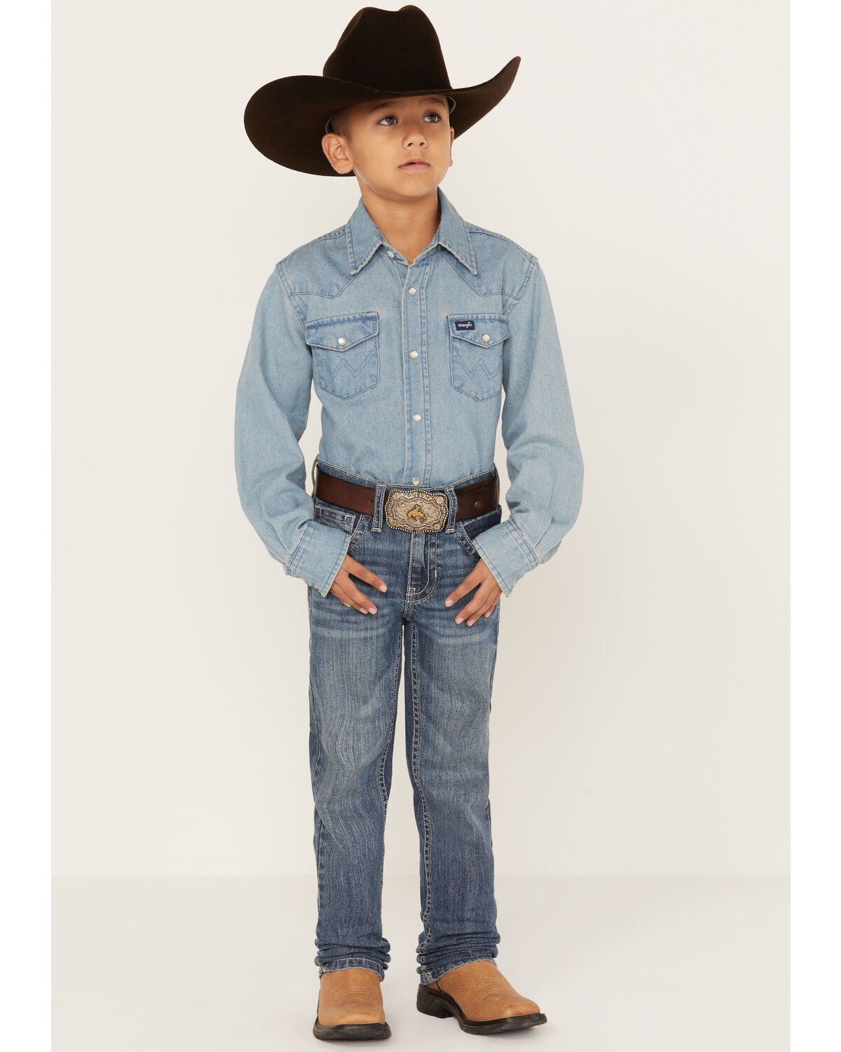 Cody James Little Boys' Light Wash Casey Stackable Straight Jeans, Light Wash, hi-res