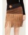 Image #2 - Vocal Women's Star Fringe Skirt, Black, hi-res