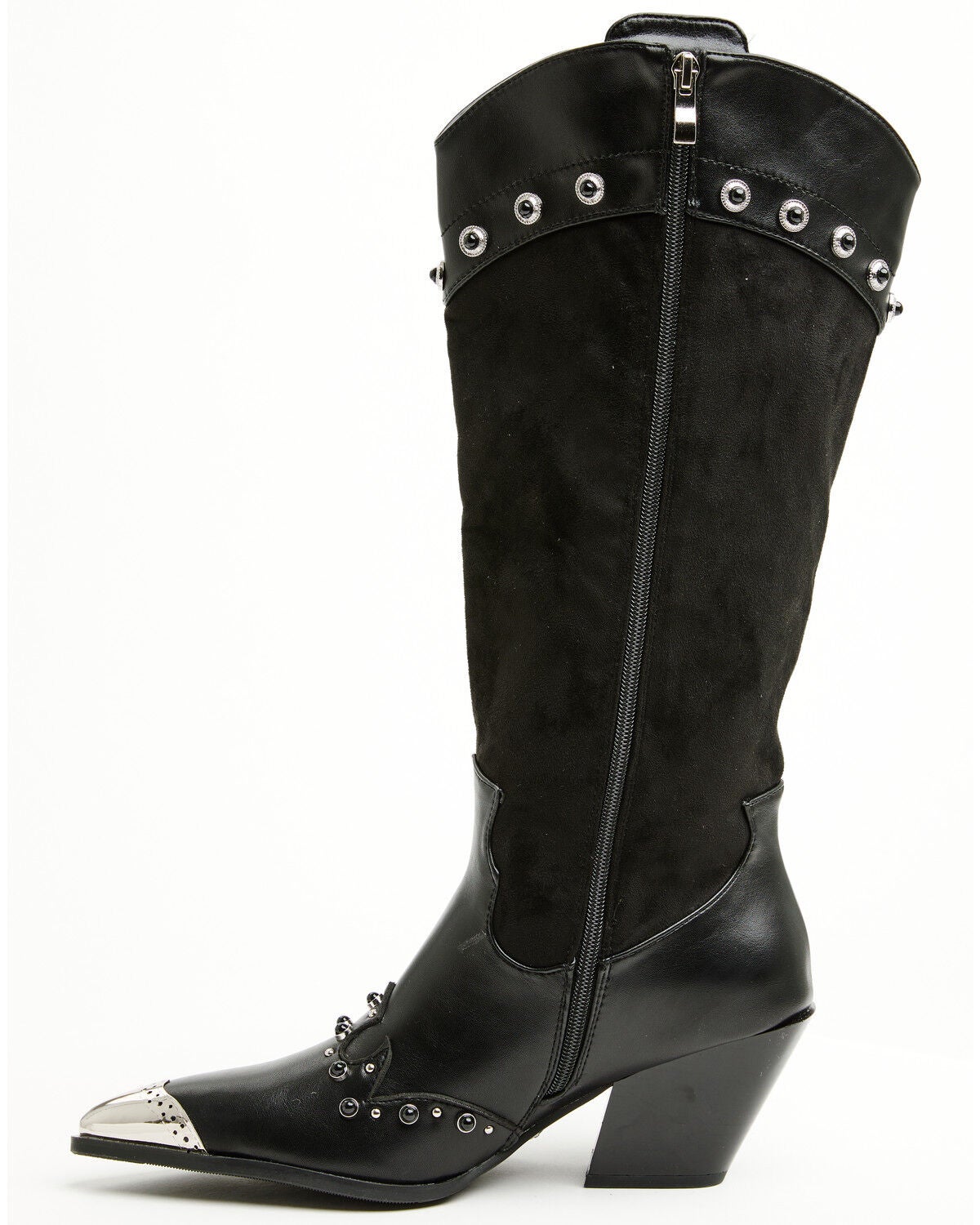 Image #3 - Azalea Wang Women's Pelagius Tall Fringe Western Boots - Round Toe, Black, hi-res