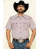 Image #1 - Cody James Men's Kaleidoscope Geo Print Short Sleeve Western Shirt, Maroon, hi-res
