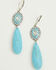 Image #1 - Lainey Wilson Women's Stone Drop Earrings, Turquoise, hi-res