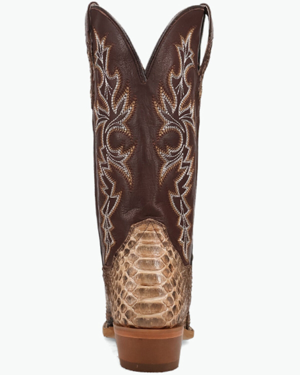 Image #5 - Dan Post Women's Exotic Python Western Boots - Snip Toe, Brown, hi-res