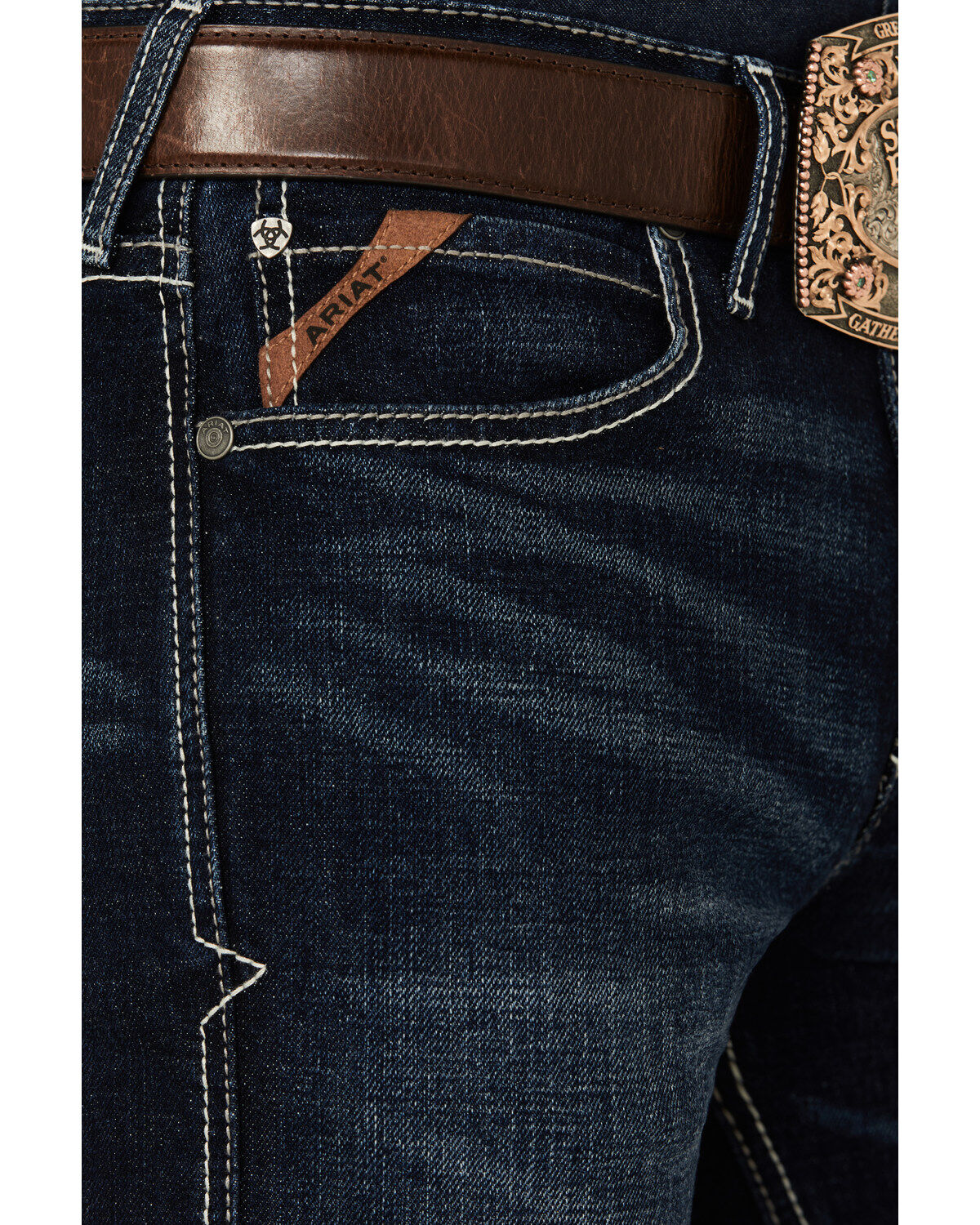 Product Name:  Ariat Men's M8 Dark Wash Nightingale Antelope Modern Slim Stretch Denim Jeans