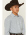Image #2 - Panhandle Slim Boys' Striped Long Sleeve Button-Down Western Shirt, Blue, hi-res