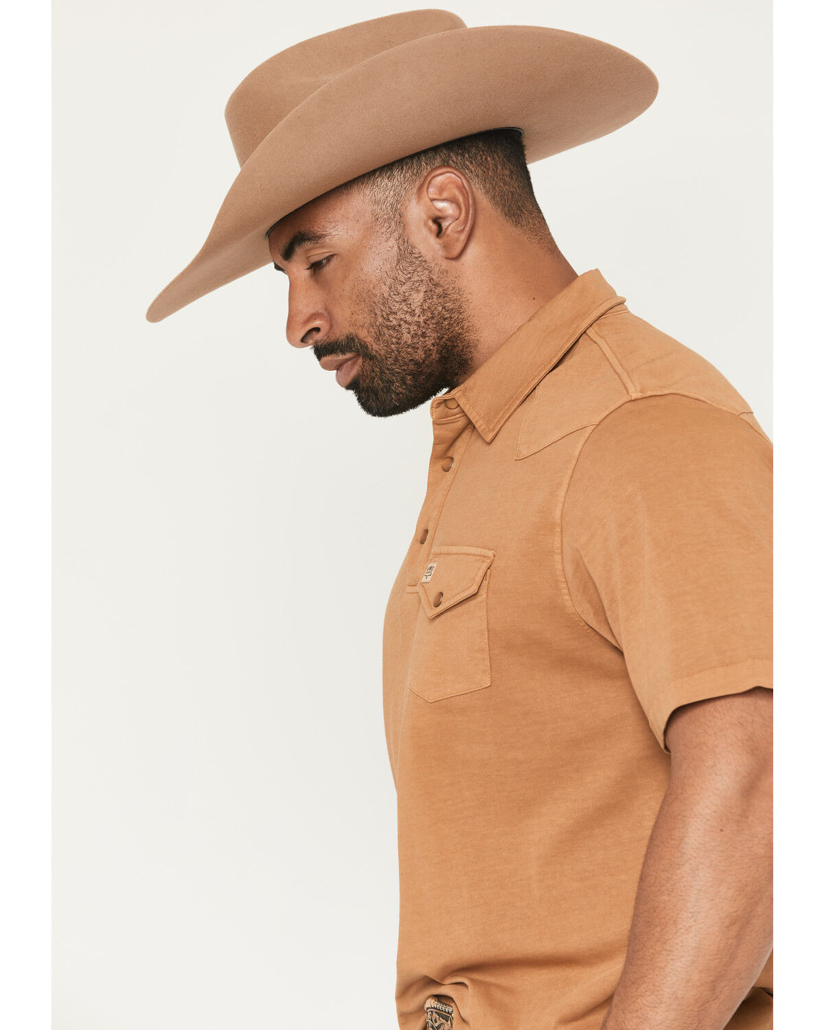 Image #2 - Kimes Ranch Men's Fluger Solid Pocket Polo, Brown, hi-res