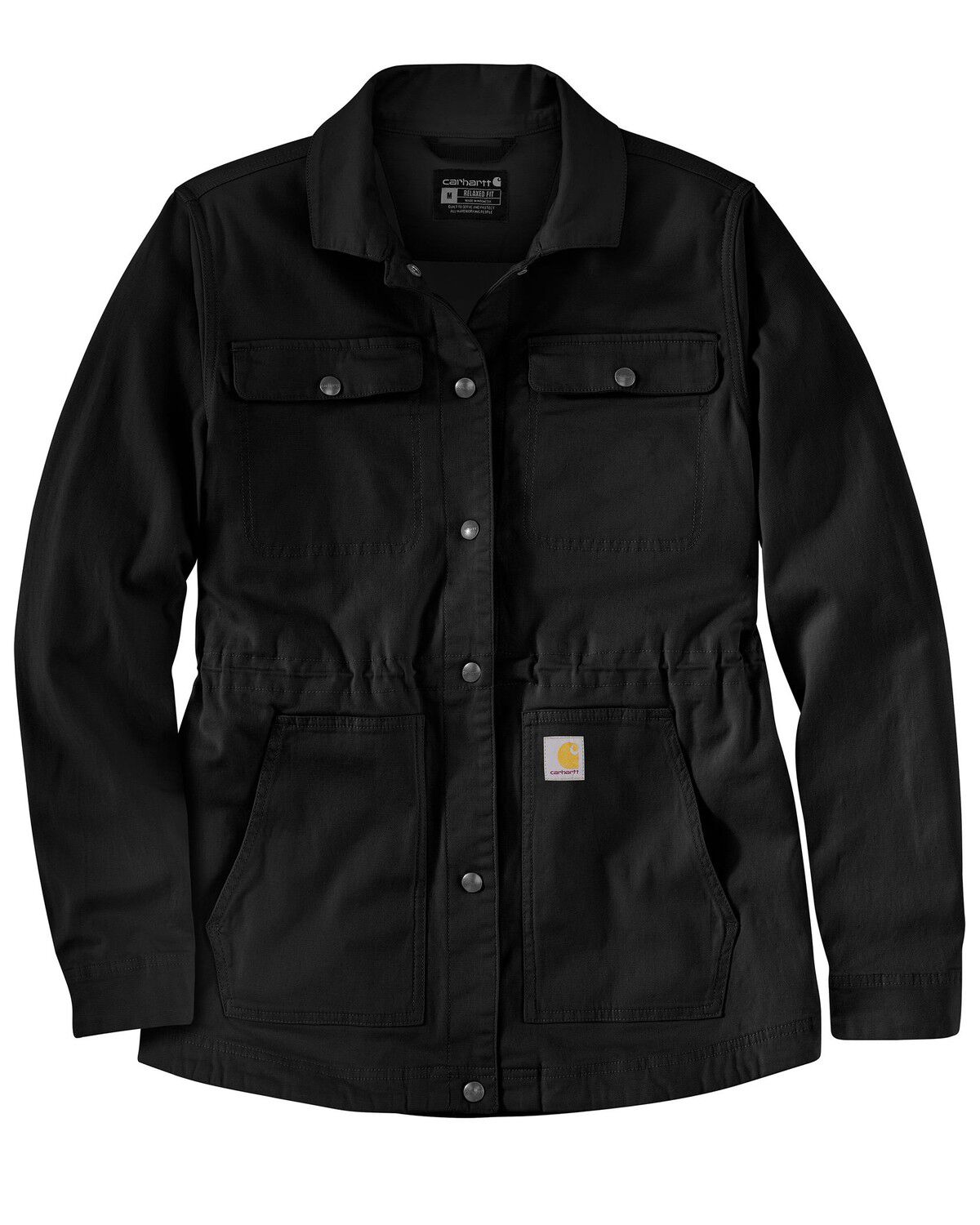 Image #4 - Carhartt Women's Tencel™ Fiber Series Relaxed Canvas Coat, Black, hi-res