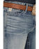 Cinch Men's Ian Medium Stonewash Performance Stretch Slim Bootcut Jeans , Indigo, hi-res
