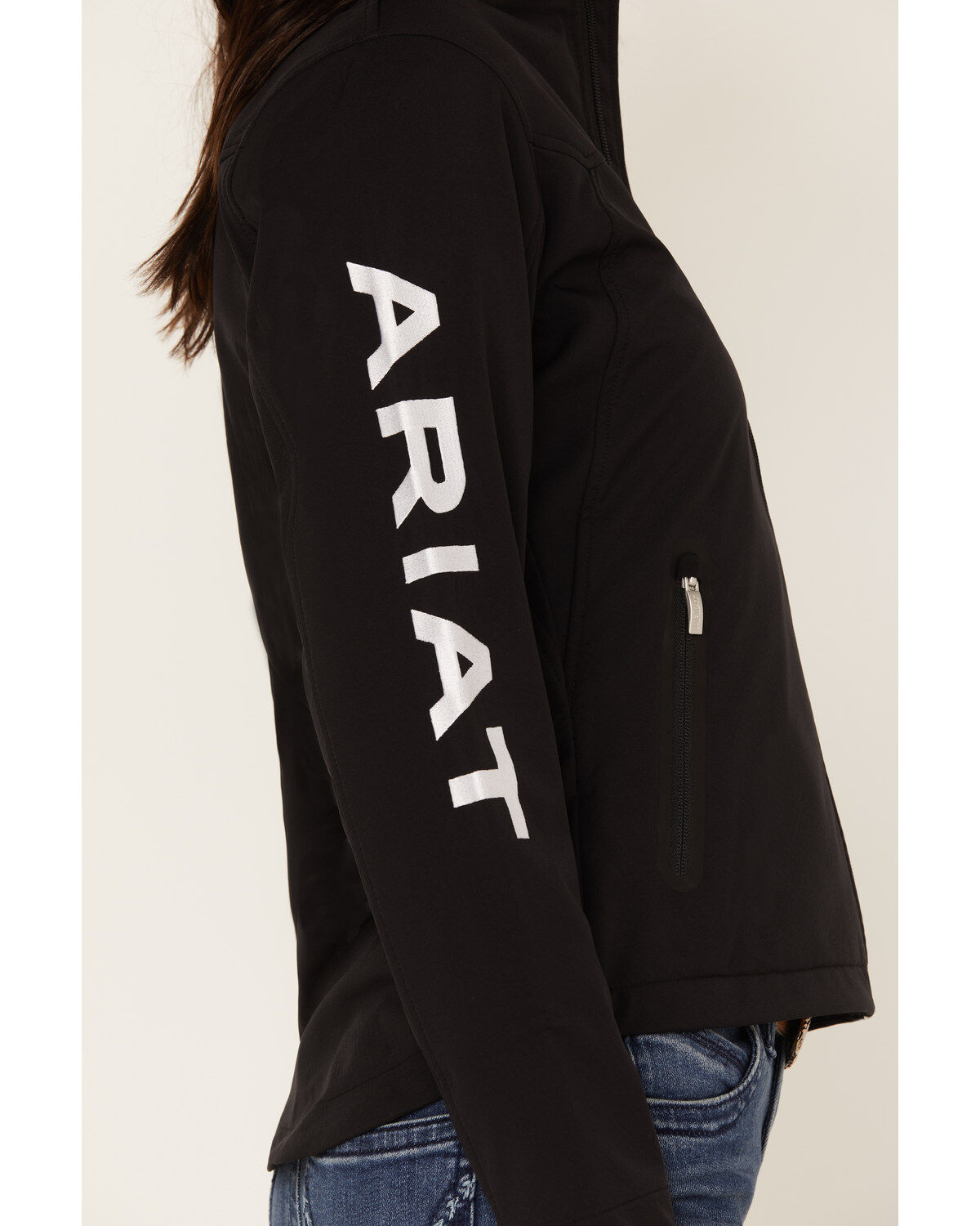 Image #3 - Ariat Women's Softshell Team Jacket, Black, hi-res