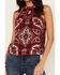 Image #3 - Idyllwind Women's Windcrest Bandana Top, Dark Red, hi-res