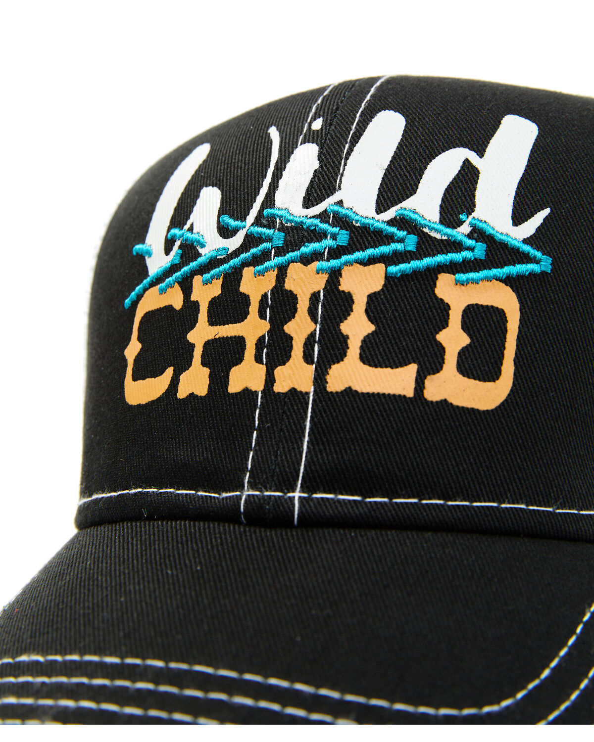 Image #2 - Shyanne Women's Wild Child Embroidered Mesh-Back Ball Cap , Black, hi-res