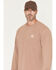 Image #2 - Carhartt Men's Loose Fit Heavyweight Long Sleeve Pocket Work T-Shirt, Lt Brown, hi-res